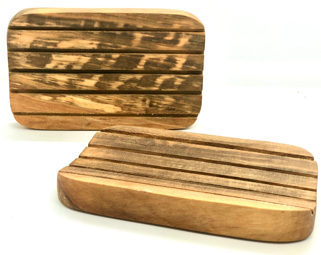 Soap case handmade from solid olive wood